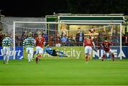 30 August 2013; Shelbourne's Dean Kelly scores his side's first goal from the penalty spot. Airtricity League Premier Division, Shelbourne v Shamrock Rovers, Tolka Park, Dublin. Photo by Sportsfile