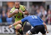 30 August 2013; Samu Manoa, Northampton Saints, is tackled by Ben Marshall, Leinster. Pre-Season Friendly, Leinster v Northampton Saints, Donnybrook Stadium, Dublin. Picture credit: Stephen McCarthy / SPORTSFILE