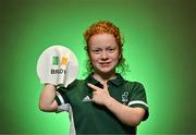 26 June 2023; Swimmer Dearbhaile Brady in attendance during a Paralympics Ireland Swimming Team announcement at the Sport Ireland Institute in Dublin. Photo by Sam Barnes/Sportsfile