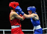 27 June 2023; Michaela Walsh of Ireland, right, in action against Aysen Taskin of Türkiye in their Women's 57kg Round of 16 bout at the Nowy Targ Arena during the European Games 2023 in Krakow, Poland. Photo by Tyler Miller/Sportsfile