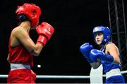 27 June 2023; Michaela Walsh of Ireland, right, in action against Aysen Taskin of Türkiye in their Women's 57kg Round of 16 bout at the Nowy Targ Arena during the European Games 2023 in Krakow, Poland. Photo by Tyler Miller/Sportsfile