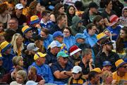 24 June 2023; Clare supporters during the GAA Hurling All-Ireland Senior Championship Quarter Final match between Clare and Dublin at TUS Gaelic Grounds in Limerick. Photo by Ray McManus/Sportsfile