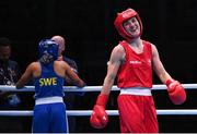 28 June 2023; Kellie Harrington of Ireland after defeating Agnes Alexiusson of Sweden in their Women's 60kg quarter final bout at the Nowy Targ Arena during the European Games 2023 in Krakow, Poland. Photo by David Fitzgerald/Sportsfile