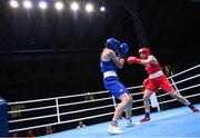 28 June 2023; Amy Broadhurst of Ireland, right, in action against Rosie Joy Eccles of Great Britain in their Women's 66kg quarter final bout at the Nowy Targ Arena during the European Games 2023 in Krakow, Poland. Photo by David Fitzgerald/Sportsfile