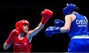 28 June 2023; Michaela Walsh of Ireland, left, in action against Melissa Juvonen Mortensen of Denmark in their Women's 57kg quarter final bout at the Nowy Targ Arena during the European Games 2023 in Krakow, Poland. Photo by David Fitzgerald/Sportsfile