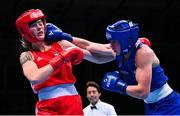 28 June 2023; Aoife O'Rourke of Ireland, right, in action against Love Nelli Holgersson of Sweden in their Women's 75kg quarter final bout at the Nowy Targ Arena during the European Games 2023 in Krakow, Poland. Photo by David Fitzgerald/Sportsfile