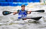 29 June 2023; Alistair McCreery of Ireland in action in the Men's Canoe Slalom K1 heats at the Kolna Sports Centre during the European Games 2023 in Krakow, Poland. Photo by David Fitzgerald/Sportsfile