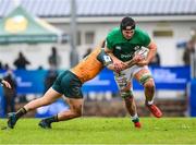 29 June 2023; Ruadhan Quinn of Ireland during the U20 Rugby World Cup match between Australia and Ireland at Paarl Gymnasium in Paarl, South Africa. Photo by Thinus Maritz/Sportsfile