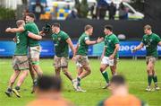 29 June 2023; Ireland players celebrate at the final whistle of the U20 Rugby World Cup match between Australia and Ireland at Paarl Gymnasium in Paarl, South Africa. Photo by Thinus Maritz/Sportsfile