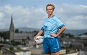 29 June 2023; Armagh ladies footballer Shauna Grey pictured at the FRS Recruitment GAA World Games launch at the Derry Walls in Derry. Photo by Seb Daly/Sportsfile