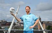29 June 2023; Derry footballer Conor Glass pictured at the FRS Recruitment GAA World Games launch at the Peace Bridge in Derry. Photo by Seb Daly/Sportsfile