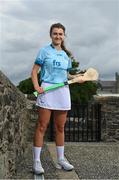29 June 2023; Kilkenny Camogie player Steffi Fitzgerald pictured at the FRS Recruitment GAA World Games launch at the Derry Walls in Derry. Photo by Seb Daly/Sportsfile