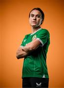 29 June 2023; Ciara Grant poses for a portrait during a Republic of Ireland Women squad portrait session at UCD Bowl in Dublin. Photo by Stephen McCarthy/Sportsfile