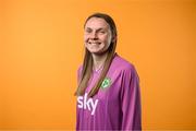 29 June 2023; Goalkeeper Megan Walsh poses for a portrait during a Republic of Ireland Women squad portrait session at UCD Bowl in Dublin. Photo by Stephen McCarthy/Sportsfile
