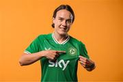 29 June 2023; Ciara Grant poses for a portrait during a Republic of Ireland Women squad portrait session at UCD Bowl in Dublin. Photo by Stephen McCarthy/Sportsfile