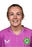 29 June 2023; Goalkeeper Grace Moloney poses for a portrait during a Republic of Ireland Women squad portrait session at UCD Bowl in Dublin. Photo by Sam Barnes/Sportsfile