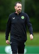 30 June 2023; Analyst Gerard Dunne during a Republic of Ireland women training session at UCD Bowl in Dublin. Photo by Stephen McCarthy/Sportsfile