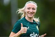 30 June 2023; Louise Quinn during a Republic of Ireland women training session at UCD Bowl in Dublin. Photo by Stephen McCarthy/Sportsfile