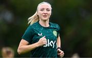 30 June 2023; Louise Quinn during a Republic of Ireland women training session at UCD Bowl in Dublin. Photo by Stephen McCarthy/Sportsfile