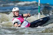 30 June 2023; Robert Hendrick of Ireland in action in the Men's Canoe Slalom C1 heats at the Kolna Sports Centre during the European Games 2023 in Kraków, Poland. Photo by Nikola Krstic/Sportsfile