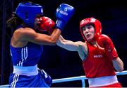 30 June 2023; Kellie Harrington of Ireland, right, in action against Estelle Mossely of France in their Women's 60kg semi final bout at the Nowy Targ Arena during the European Games 2023 in Krakow, Poland. Photo by David Fitzgerald/Sportsfile