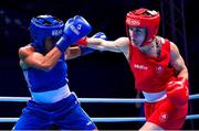 30 June 2023; Kellie Harrington of Ireland, right, in action against Estelle Mossely of France in their Women's 60kg semi final bout at the Nowy Targ Arena during the European Games 2023 in Krakow, Poland. Photo by David Fitzgerald/Sportsfile