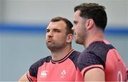 30 June 2023; Tadhg Beirne, left, and James Ryan during Ireland rugby squad training at the IRFU High Performance Centre on the Sport Ireland Campus in Dublin. Photo by Brendan Moran/Sportsfile