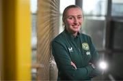 30 June 2023; Republic of Ireland's StatSports technician Niamh McDaid during a Republic of Ireland women's team staff media event at UCD in Dublin. Photo by Stephen McCarthy/Sportsfile