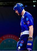 30 June 2023; Anthony Stephenson of Ireland after his defeat to Lajos Fesu of Hungary in their Kickboxing Men's Light Contact 79kg Quarter final bout at the Myslenice Arena during the European Games 2023 in Poland. Photo by Tyler Miller/Sportsfile