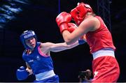 30 June 2023; Aoife O'Rourke of Ireland, left, in action against Elzbieta Wójcik of Poland in their Women's 75kg semi final bout at the Nowy Targ Arena during the European Games 2023 in Krakow, Poland. Photo by David Fitzgerald/Sportsfile