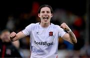 30 June 2023; Louie Annesley of Dundalk celebrates after the SSE Airtricity Men's Premier Division match between Dundalk and Shamrock Rovers at Oriel Park in Dundalk, Louth. Photo by Ben McShane/Sportsfile