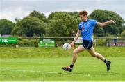 1 July 2023; Ross O'Connor of Westport scores his side's first goal during the John West Féile Peile na nÓg Finals 2023 at the Connacht GAA Centre of Excellence in Bekan, Mayo. Photo by Stephen Marken/Sportsfile