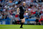 1 July 2023; Referee Brendan Cawley during the GAA Football All-Ireland Senior Championship quarter-final match between Kerry and Tyrone at Croke Park in Dublin. Photo by Ray McManus/Sportsfile