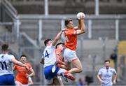 1 July 2023; Rian O'Neill of Armagh wins possession from the throw-in during the GAA Football All-Ireland Senior Championship quarter-final match between Armagh and Monaghan at Croke Park in Dublin. Photo by Piaras Ó Mídheach/Sportsfile