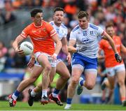 1 July 2023; Rory Grugan of Armagh in action against Darren Hughes of Monaghan during the GAA Football All-Ireland Senior Championship quarter-final match between Armagh and Monaghan at Croke Park in Dublin. Photo by Ray McManus/Sportsfile