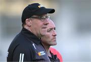 1 July 2023; Tyrone joint-managers Brian Dooher, right, and Feargal Logan during the GAA Football All-Ireland Senior Championship quarter-final match between Armagh and Monaghan at Croke Park in Dublin. Photo by Piaras Ó Mídheach/Sportsfile