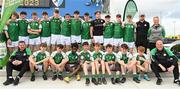 1 July 2023; The London squad and mentors after winning the Division 2 shield at the John West Féile Peile na nÓg Finals 2023 at the Connacht GAA Centre of Excellence in Bekan, Mayo. Photo by Stephen Marken/Sportsfile