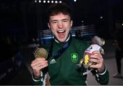 1 July 2023; Dean Clancy celebrates with his bronze medal at the Nowy Targ Arena during the European Games 2023 in Krakow, Poland. Photo by David Fitzgerald/Sportsfile