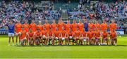 1 July 2023; The Armagh squad before the GAA Football All-Ireland Senior Championship quarter-final match between Armagh and Monaghan at Croke Park in Dublin. Photo by Piaras Ó Mídheach/Sportsfile