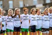 1 July 2023; Players from both teams before the TG4 Ladies Football All-Ireland Senior Championship match between Meath and Donegal at Páirc Tailteann in Navan, Meath. Photo by Michael P Ryan/Sportsfile