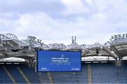2 July 2023; A general view of a big screen before the GAA Football All-Ireland Senior Championship quarter-final match between Dublin and Mayo at Croke Park in Dublin. Photo by Piaras Ó Mídheach/Sportsfile