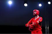 2 July 2023; Nathan Tait of Ireland after his defeat to Martin Balint of Hungary in the Men's Point Fighting 74kg Final bout at the Myslenice Arena during the European Games 2023 in Krakow, Poland. Photo by Tyler Miller/Sportsfile