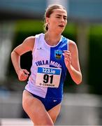 2 July 2023; Ava O'Connor of Tullamore Harriers AC, Offaly, competing in the Women's U23 3000m SC event during the 123.ie Junior & U23 Track and Field Championships at Tullamore in Offaly. Photo by Ben McShane/Sportsfile