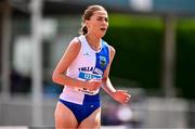 2 July 2023; Ava O'Connor of Tullamore Harriers AC, Offaly, competing in the Women's U23 3000m SC event during the 123.ie Junior & U23 Track and Field Championships at Tullamore in Offaly. Photo by Ben McShane/Sportsfile