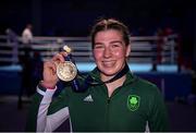 2 July 2023; Aoife O'Rourke of Ireland with her gold medal after winning her Women's 75kg Final bout against Davina-Myhra Michel of France at the Nowy Targ Arena during the European Games 2023 in Krakow, Poland. Photo by David Fitzgerald/Sportsfile