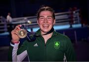 2 July 2023; Aoife O'Rourke of Ireland with her gold medal after winning her Women's 75kg Final bout against Davina-Myhra Michel of France at the Nowy Targ Arena during the European Games 2023 in Krakow, Poland. Photo by David Fitzgerald/Sportsfile