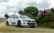 2 July 2023; Daniel Cronin and Donnchadh Burke in their VW Polo GTI R5 in action on SS 3 in the Ravens Rock Rally Round four of the Triton Showers National Rally Championship in Waterford. Photo by Philip Fitzpatrick/Sportsfile