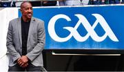 2 July 2023; Dion Dublin, former footballer with Manchester United, Coventry City and Aston Villa, in attendance at the GAA Football All-Ireland Senior Championship quarter-final match between Dublin and Mayo at Croke Park in Dublin. Photo by Piaras Ó Mídheach/Sportsfile