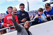 2 July 2023; Dion Dublin, former footballer with Manchester United, Coventry City and Aston Villa, in attendance at the GAA Football All-Ireland Senior Championship quarter-final match between Dublin and Mayo at Croke Park in Dublin. Photo by Piaras Ó Mídheach/Sportsfile