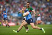 2 July 2023; John Small of Dublin in action against Kevin McLoughlin of Mayo during the GAA Football All-Ireland Senior Championship quarter-final match between Dublin and Mayo at Croke Park in Dublin. Photo by John Sheridan/Sportsfile